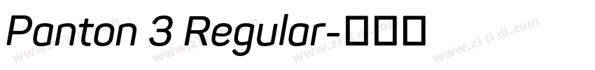 Panton 3 Regular字体转换